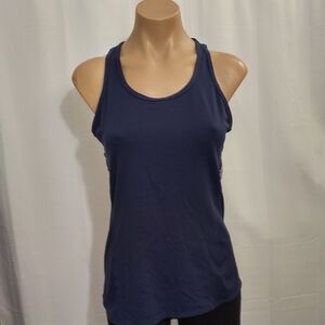 𝅺ATHLETA Navy Blue Racer back Tank Top Woman's Size Small